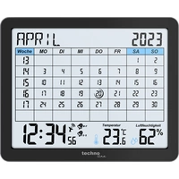 Techno Line WT2600 Funk Kalender Schwarz Alarmzeiten 2 Techno Line WT2600 Funk Kalender Schwarz Alarmzeiten 2