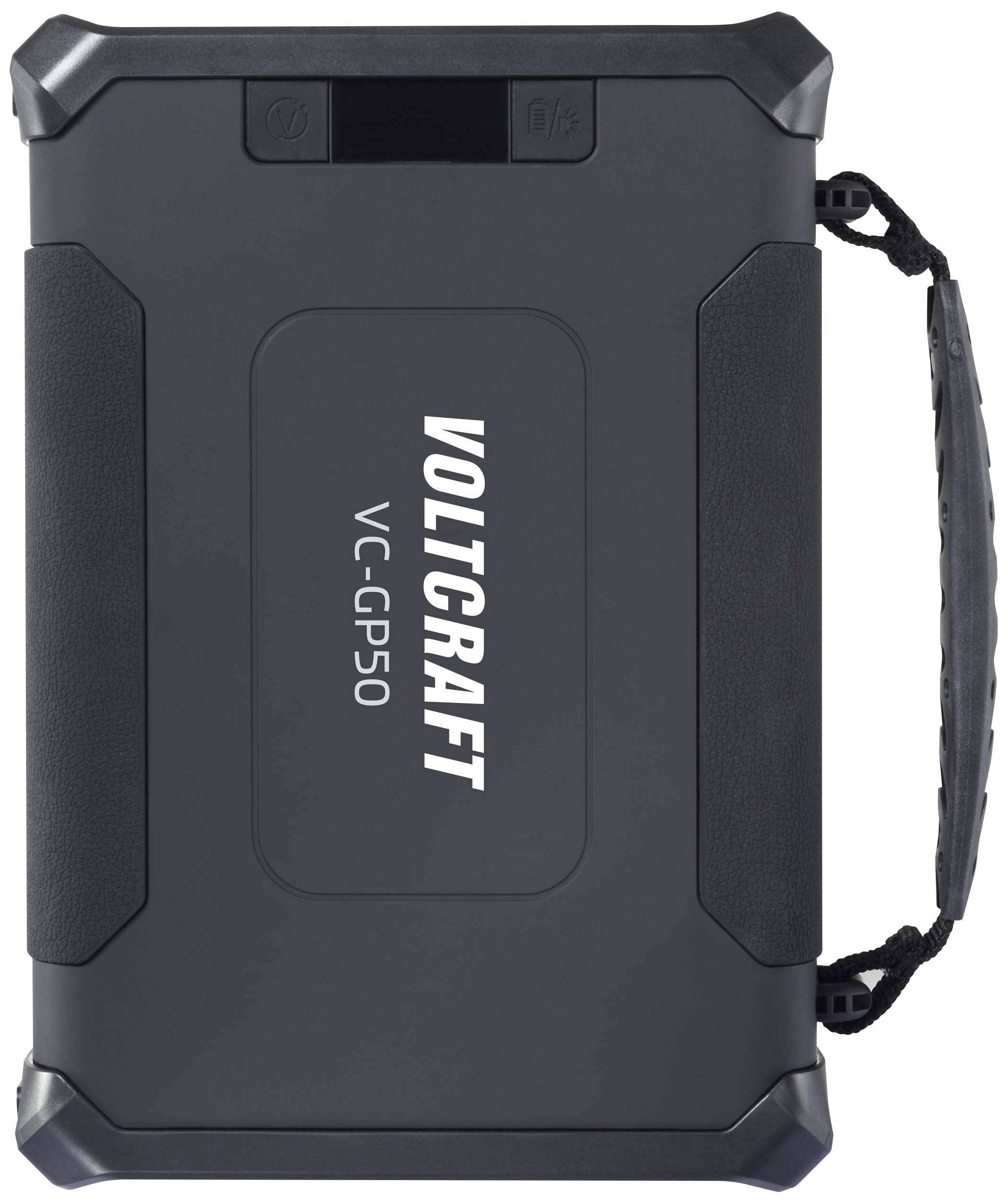 VOLTCRAFT VC-GP50 Powerbank 96000 mAh USB PD 2.0 Li-Ion Schwarz (matt) gleichzeitiges Laden und Entladen, LED Taschenlampe