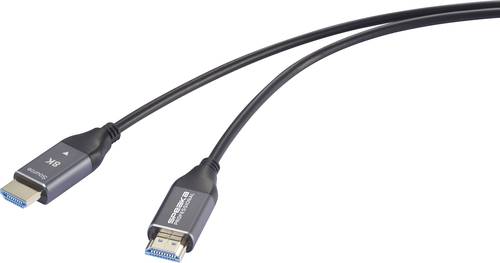 SpeaKa Professional HDMI / Glasfaser Anschlusskabel HDMI-A Stecker, HDMI-A Stecker 10 m Schwarz SP-