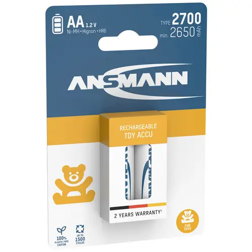 Ansmann 1312-0037 Mignon (AA)-Akku NiMH 2650 mAh 1.2V 2St. Ansmann 1312-0037 Mignon (AA)-Akku NiMH 2650 mAh 1.2V 2St.