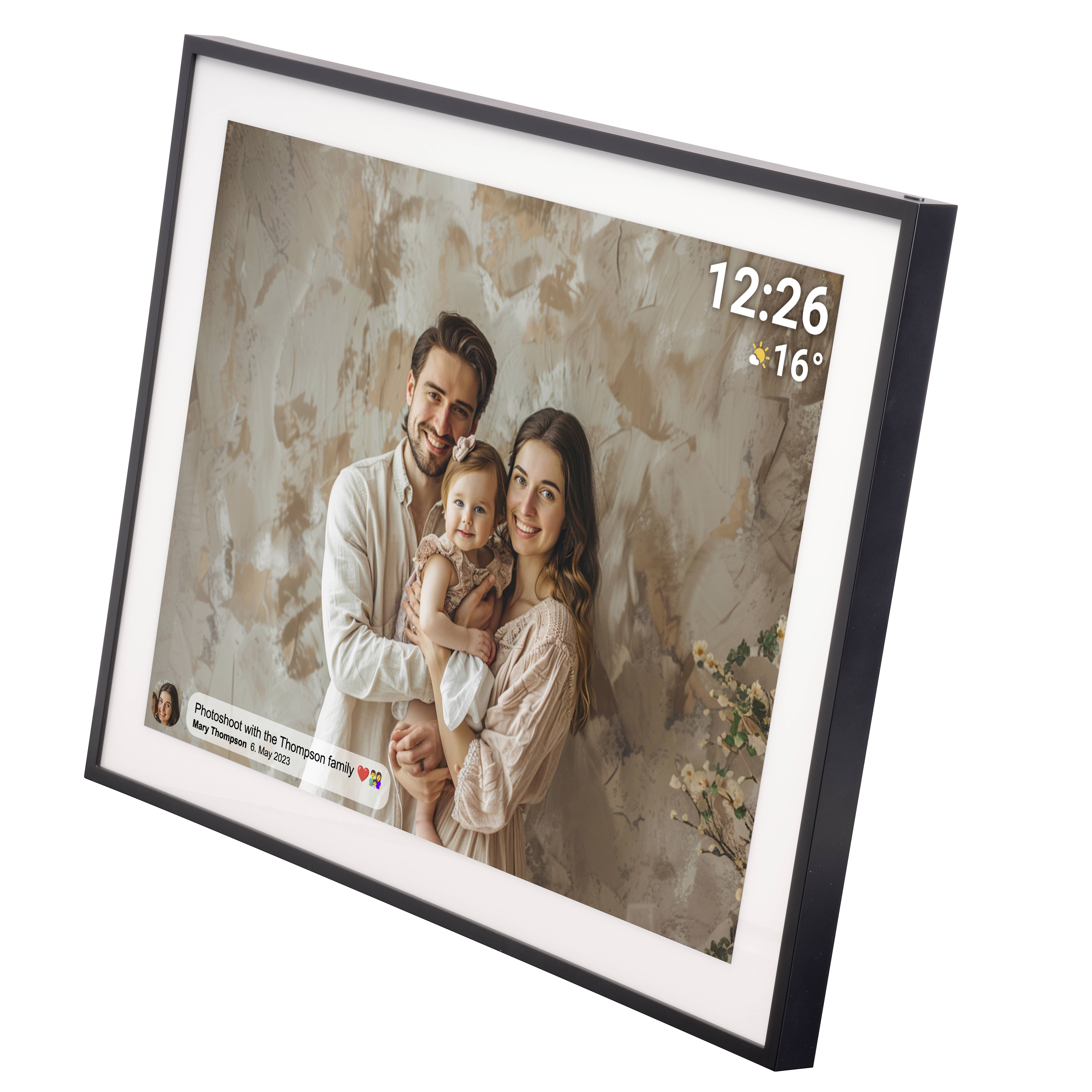 Denver PFF1970 Digitaler WiFi-Bilderrahmen 48.3cm 19 Zoll EEK: E (A - G) 1280 x 720 Pixel 32GB Schwarz