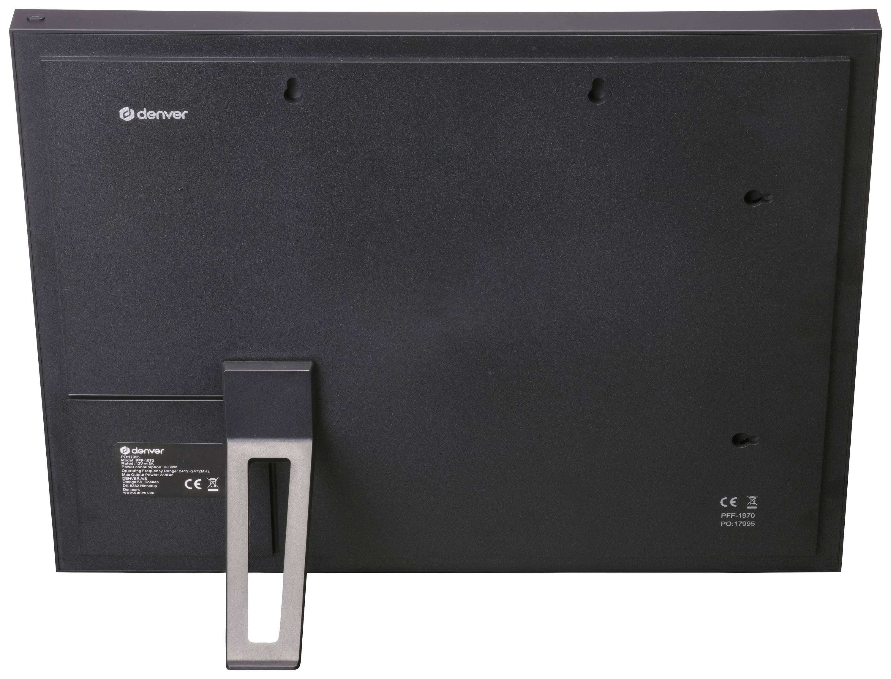 Denver PFF1970 Digitaler WiFi-Bilderrahmen 48.3cm 19 Zoll EEK: E (A - G) 1280 x 720 Pixel 32GB Schwarz