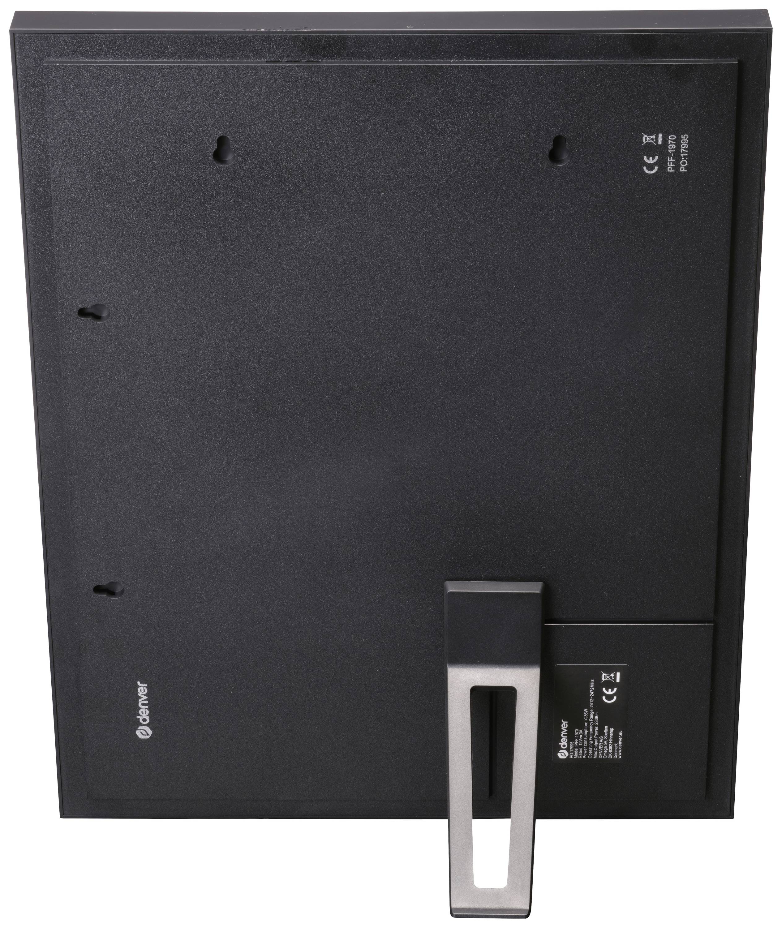 Denver PFF1970 Digitaler WiFi-Bilderrahmen 48.3cm 19 Zoll EEK: E (A - G) 1280 x 720 Pixel 32GB Schwarz