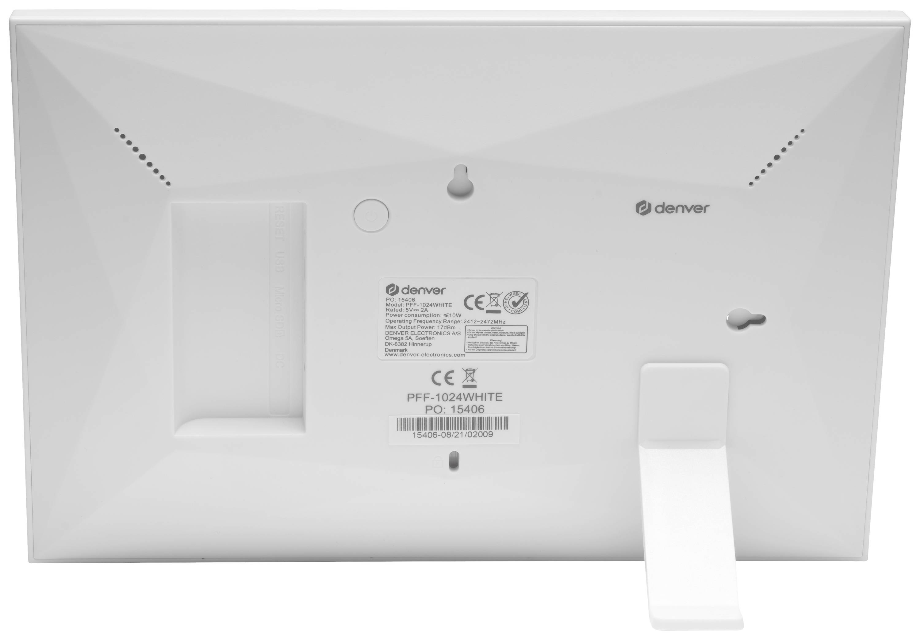 Denver PFF1024w Digitaler WiFi-Bilderrahmen 25.7 cm 10.1 Zoll EEK: C (A - G) 1280 x 800 Pixel 16 GB