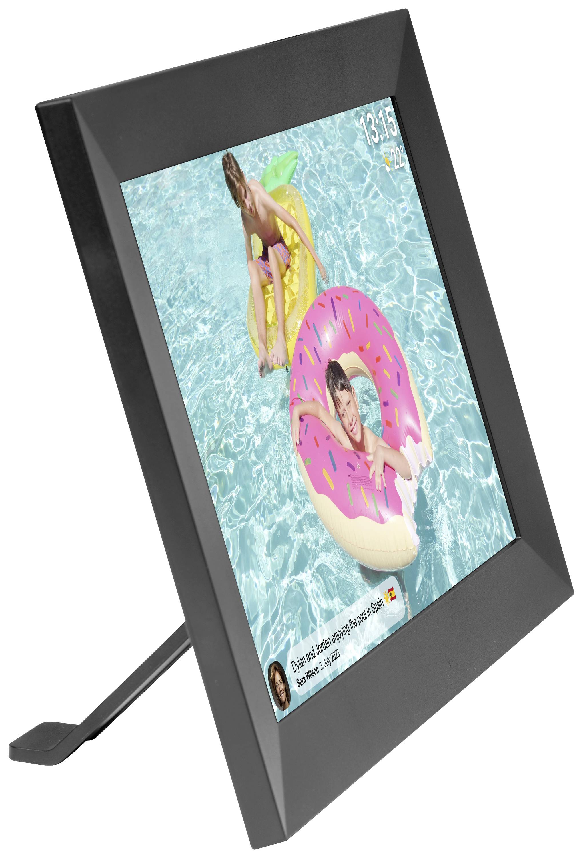 Denver PFF1024b Digitaler WiFi-Bilderrahmen 25.7 cm 10.1 Zoll EEK: C (A - G) 1280 x 800 Pixel 16 GB Schwarz