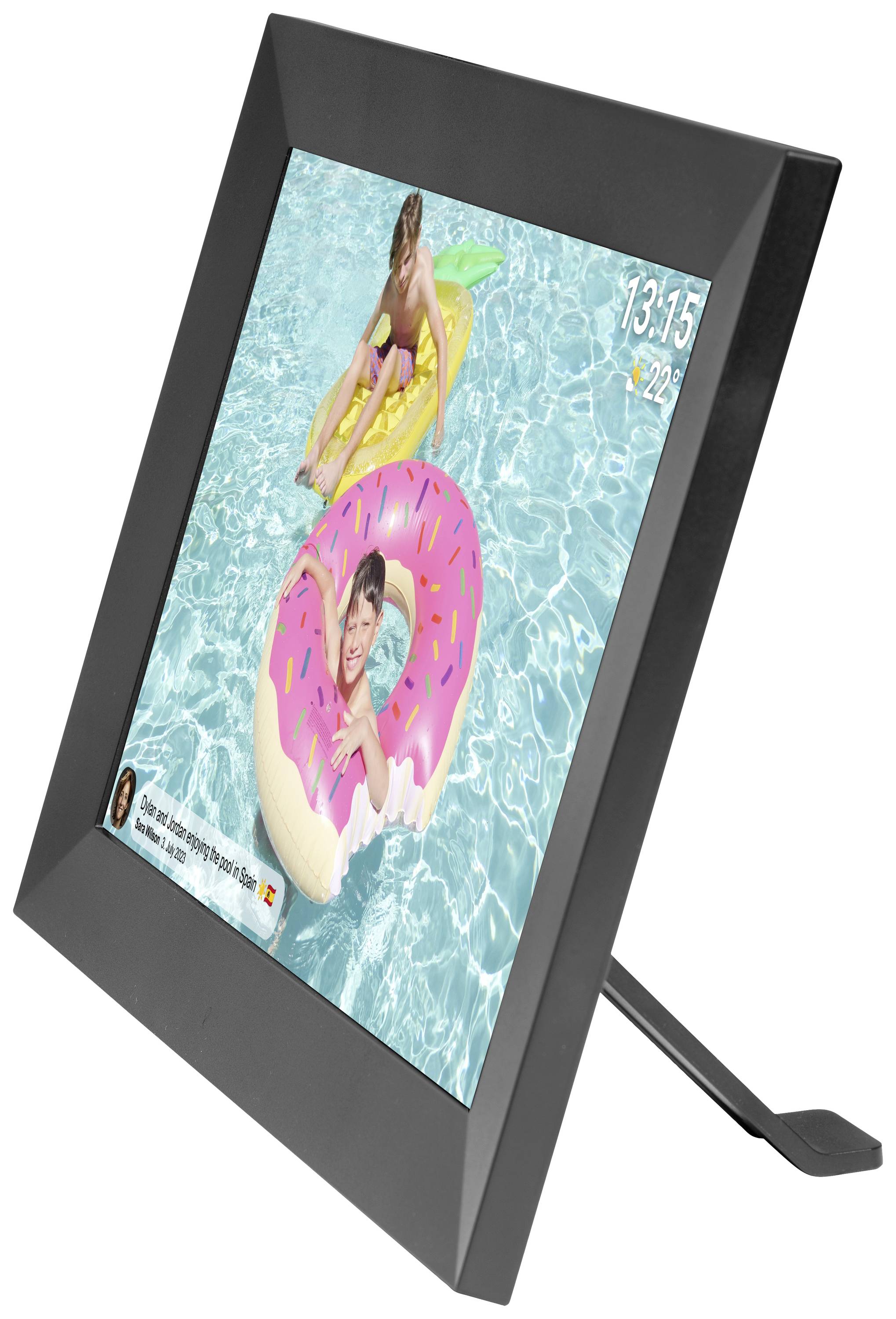 Denver PFF1024b Digitaler WiFi-Bilderrahmen 25.7 cm 10.1 Zoll EEK: C (A - G) 1280 x 800 Pixel 16 GB Schwarz