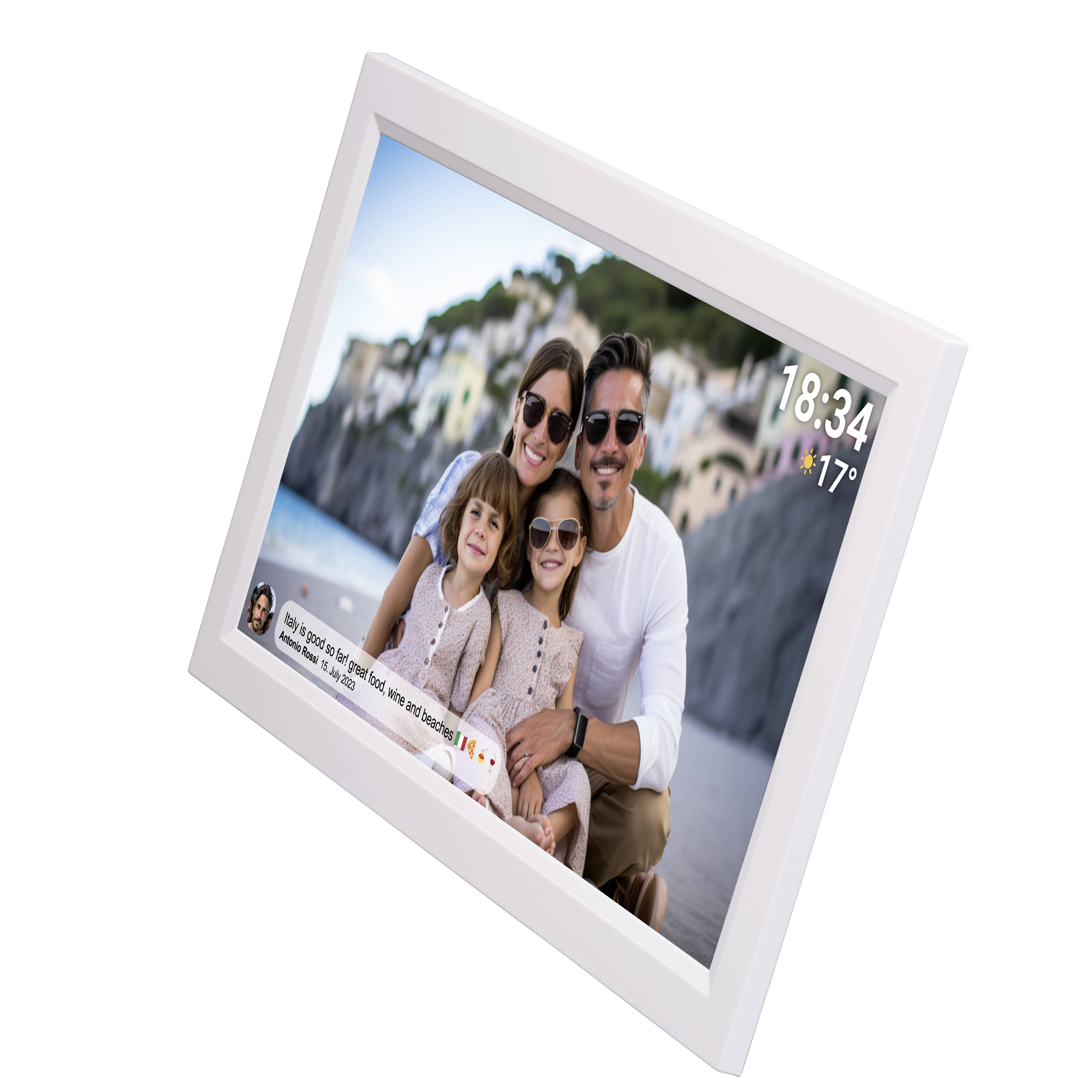 Denver PFF1503w Digitaler WiFi-Bilderrahmen 39.6cm 15.6 Zoll EEK: D (A - G) 1920 x 1080 Pixel 16GB Weiß