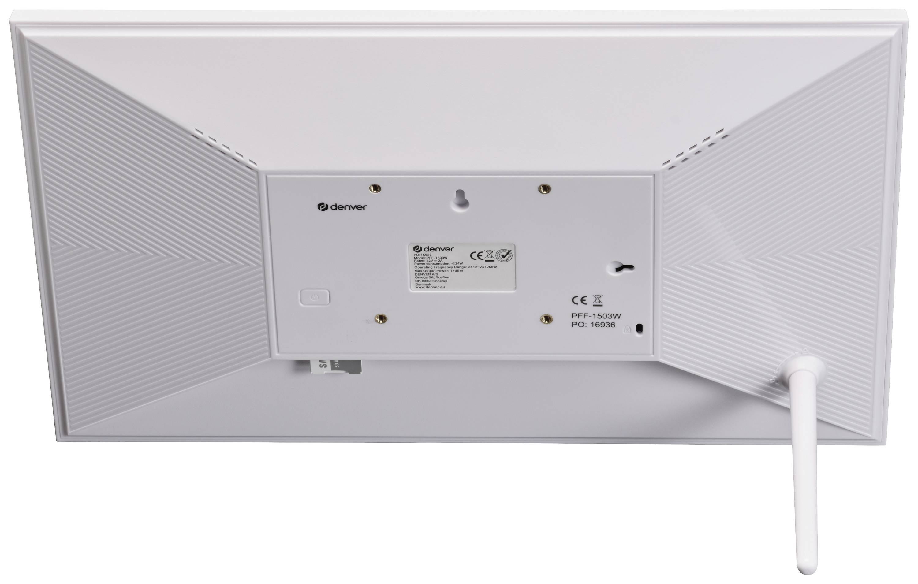 Denver PFF1503w Digitaler WiFi-Bilderrahmen 39.6cm 15.6 Zoll EEK: D (A - G) 1920 x 1080 Pixel 16GB Weiß