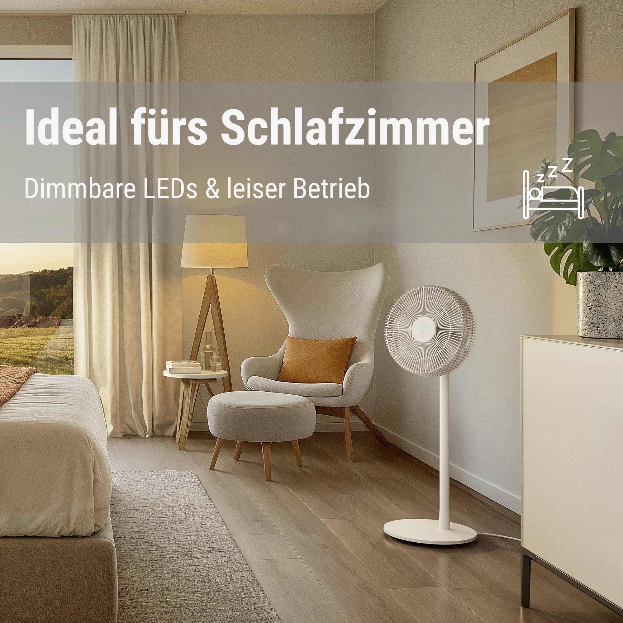 Stadler Form Finn Standventilator Weiß mit Fernbedienung, Timer, Höhenverstellbar, Schwenkbar