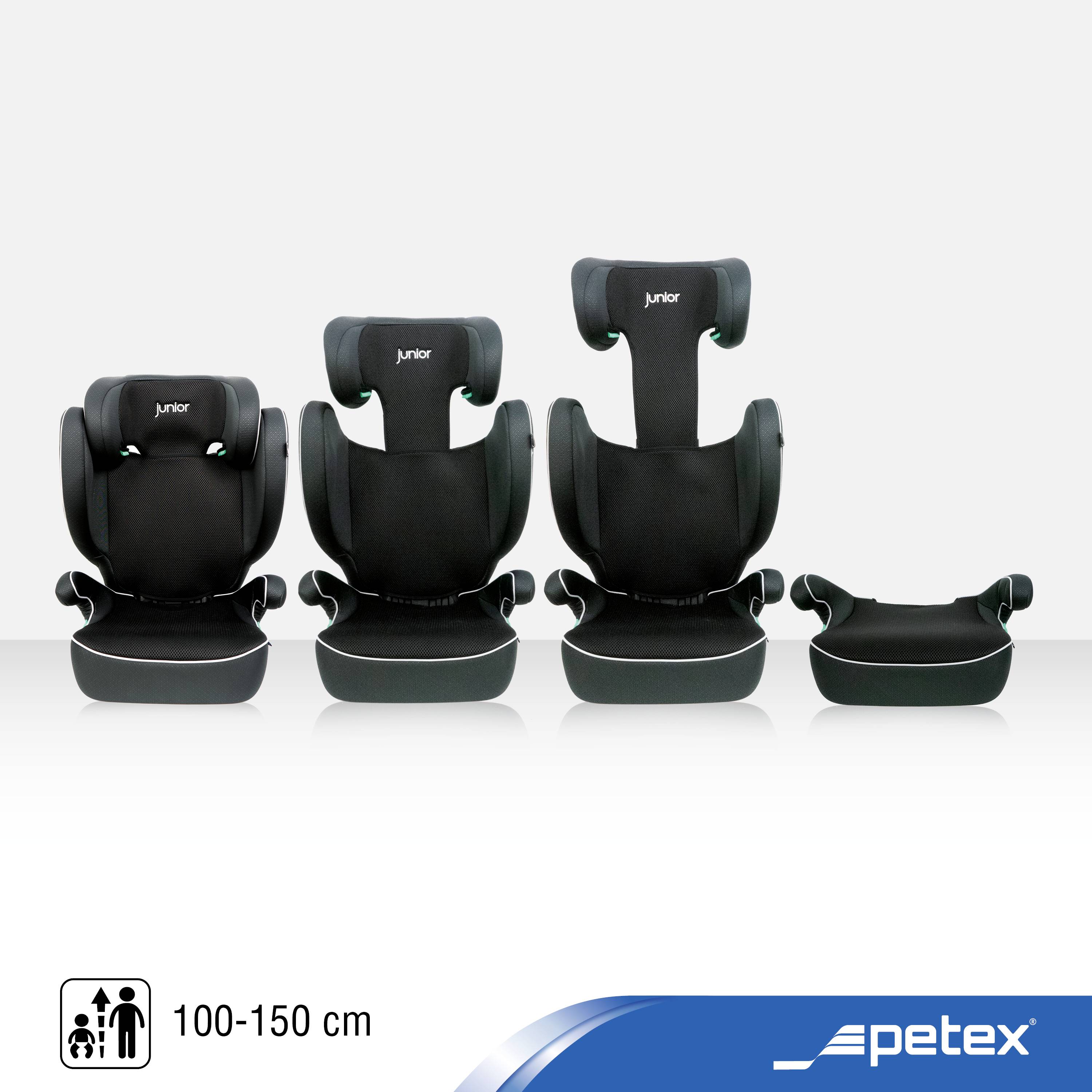 Petex Basic Plus 1600 schwarz HDPE nach ECE R129 Kindersitz Schwarz