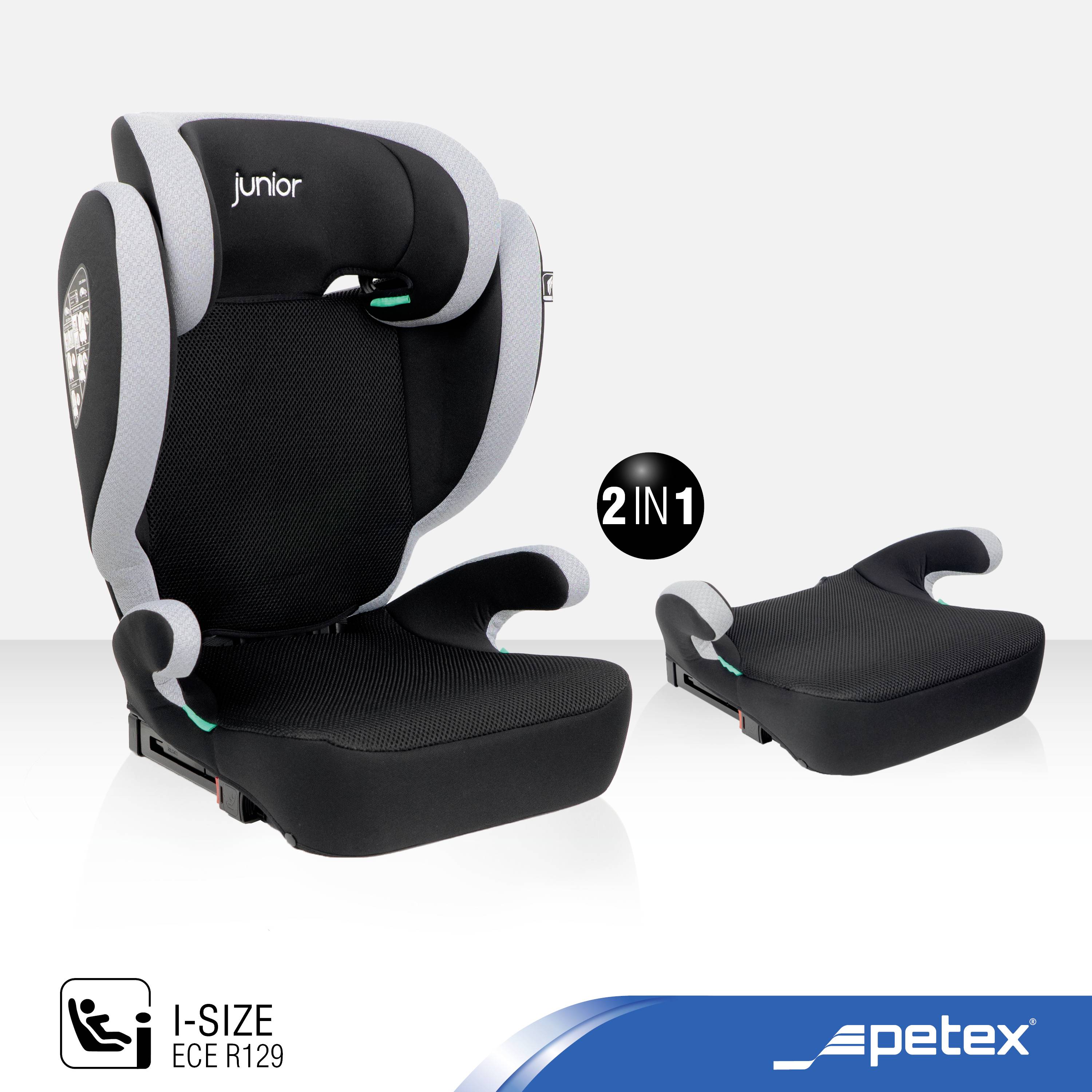 Petex Basic Plus 1601 grau HDPE nach ECE R129 Kindersitz Grau