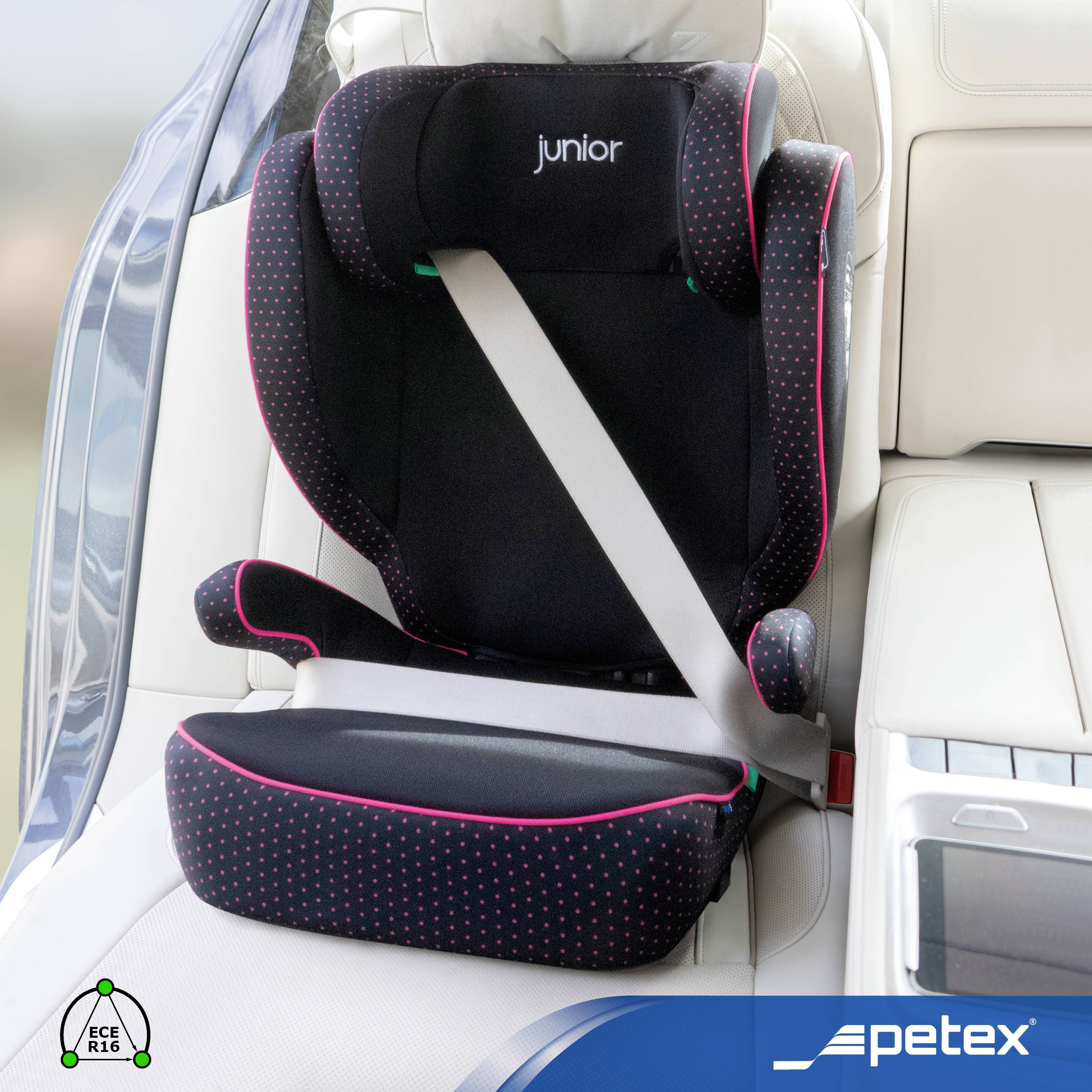 Petex Basic Plus 1602 pink HDPE nach ECE R129 Kindersitz Pink
