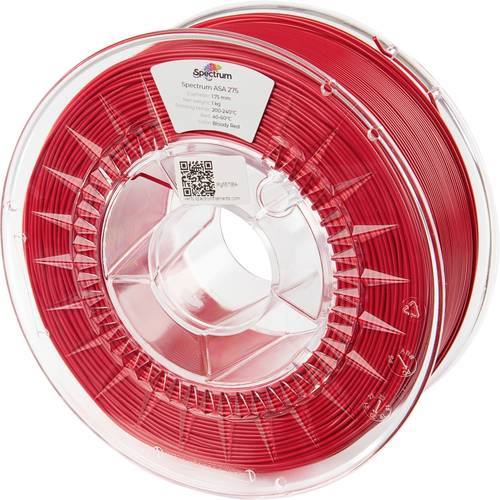 Spectrum Filaments 80300 ASA 275 BLOODY RED Filament ASA UV-beständig, witterungsbeständig, schlagfest 1.75 mm 1000 g