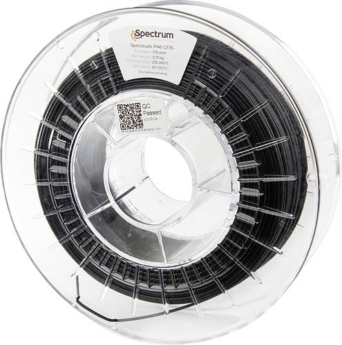 Spectrum Filaments 80584 PA6 CF15 Filament PA6, PA6-CF15 (Carbon) Kohlefaserverstärkt, Matt, schlagfest, hitzebeständig