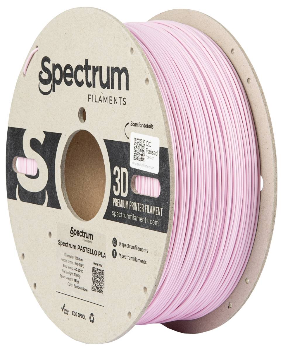 Spectrum Filaments 80706 Pastello PLA Filament PLA Matt 1.75mm 1000g bonbon rose, Rose, Pastell 1St.