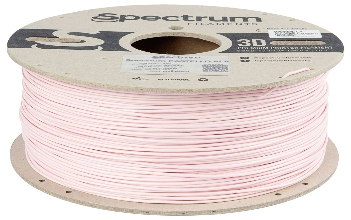 Spule mit rosafarbenem 3D-Drucker-Filament von Spectrum Filaments