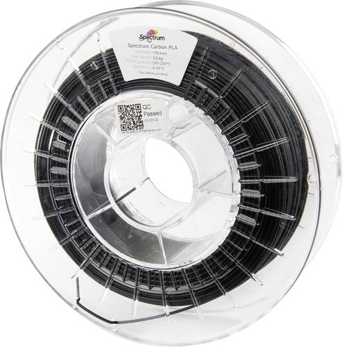 Spectrum Filaments 80465 PLA Carbon Filament PLA-CF Kohlefaserverstärkt, Matt 1.75mm 500g Schwarz 1St.