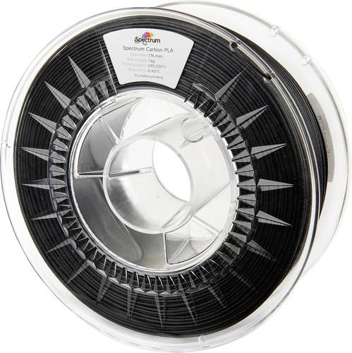 Spectrum Filaments 80466 PLA Carbon Filament PLA-CF Kohlefaserverstärkt, Matt 1.75 mm 1000 g Schwar