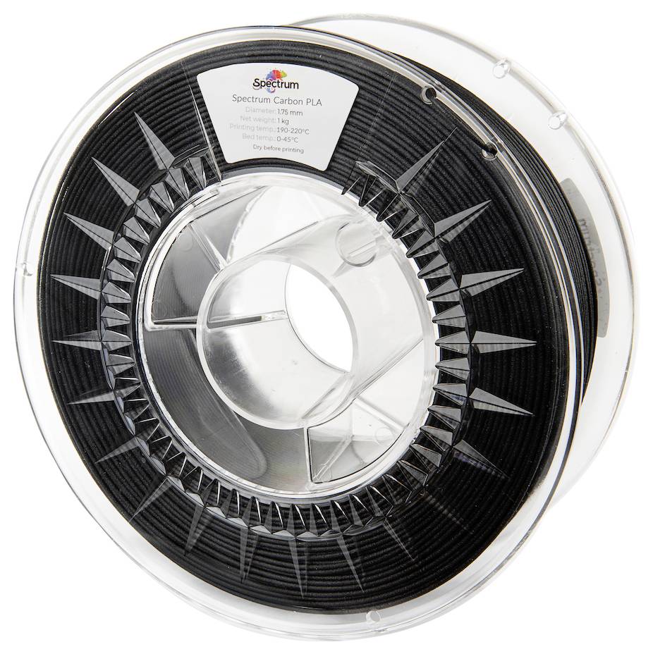 Spectrum Filaments 80466 PLA Carbon Filament PLA-CF Kohlefaserverstärkt, Matt 1.75mm 1000g Schwarz 1St.