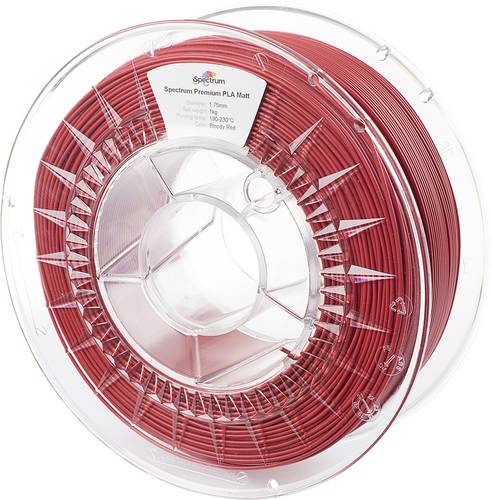 Spectrum 3D Filament / PLA Matt / 1,75mm / Bloody Red / Rot / 1kg (80240)