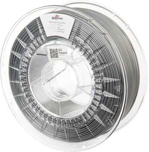 Spectrum Filaments 80105 PLA Pro Filament PLA Pro schlagfest 1.75 mm 1000 g silver star, Silber 1 S