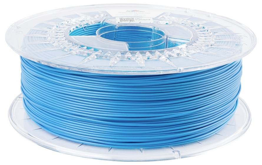 Eine Spule mit blauem 3D-Drucker-Filament.