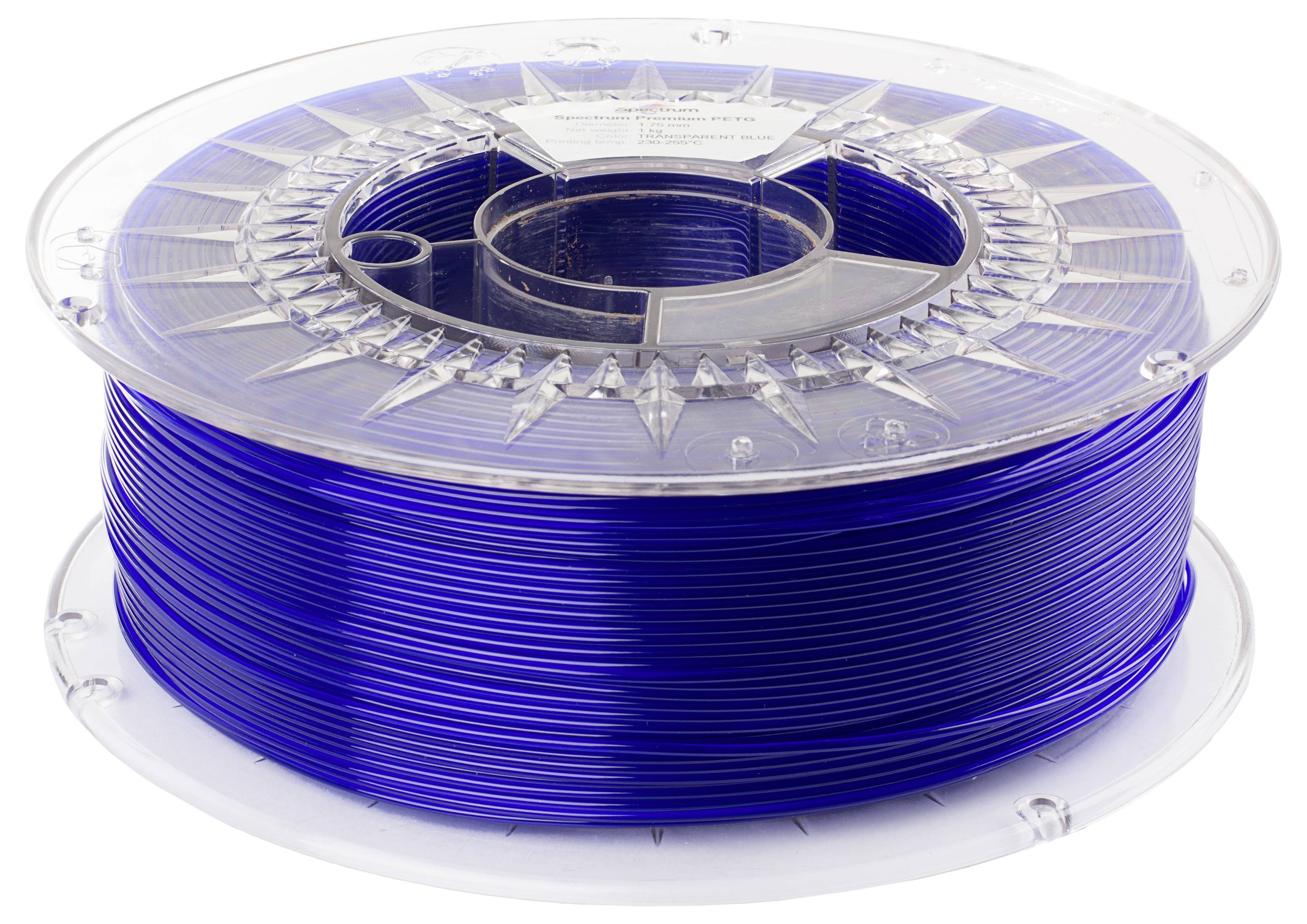 Eine Spule mit blauem 3D-Drucker-Filament, bereit zur Verwendung in einem 3D-Druckgerät für die Herstellung von Objekten.