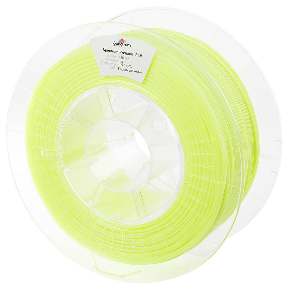 Spectrum Filaments 80017 PLA Premium Filament PLA nachleuchtend 1.75 mm 1000 g fluo yellow, Fluores
