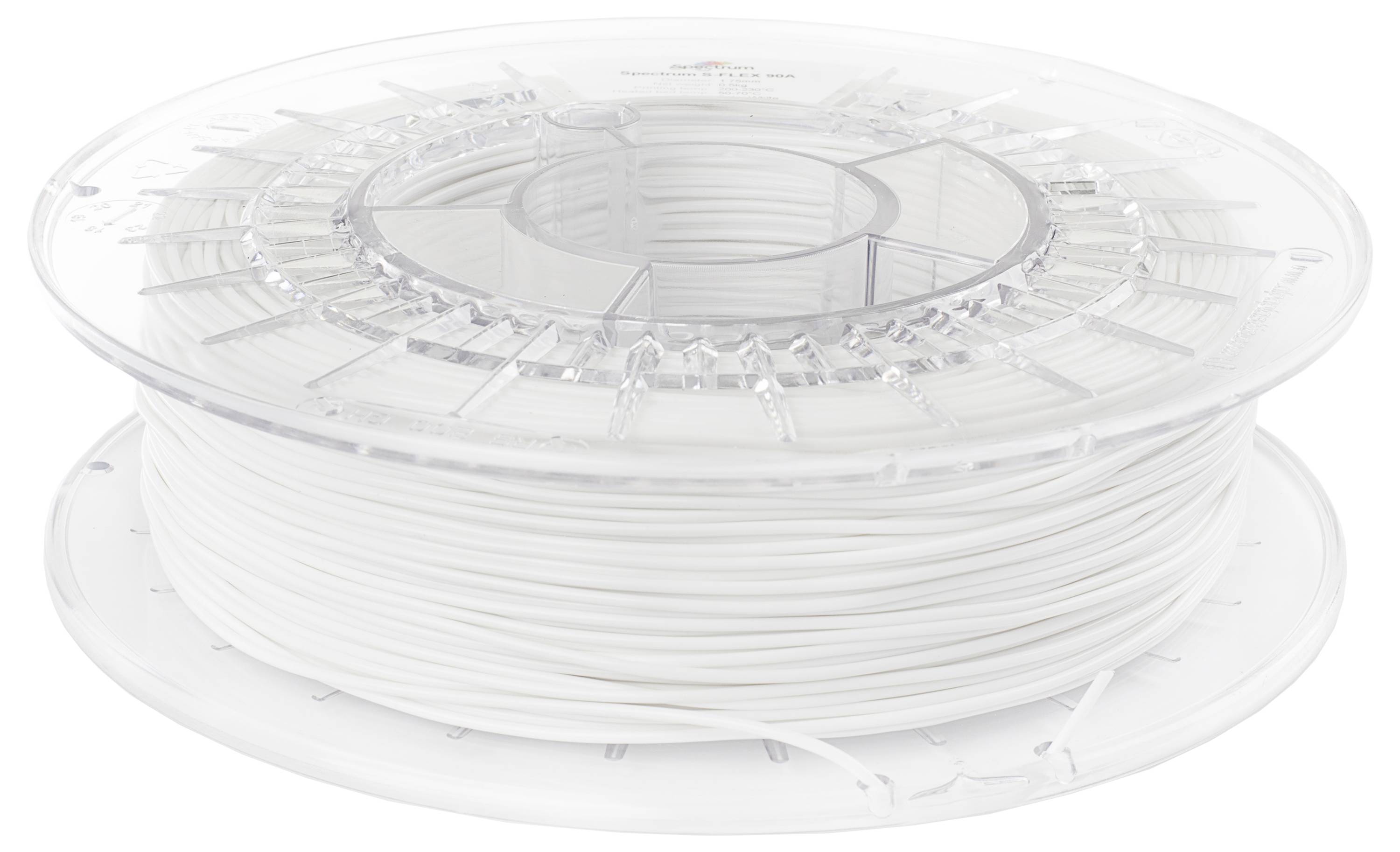Spectrum Filaments 80254 S-Flex 90A Filament TPU flexibel 1.75mm 500g polar white, Polarweiß, Weiß 1St.