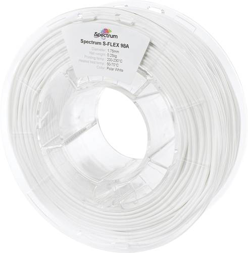 Spectrum Filaments 80522 S-Flex 98A Filament TPU flexibel 1.75 mm 250 g polar white, Polarweiß, Wei