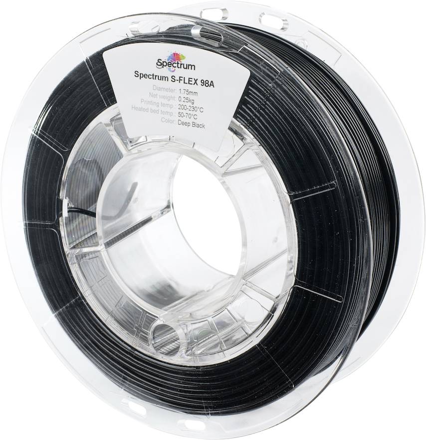 Spectrum Filaments 80523 S-Flex 98A Filament TPU flexibel 1.75 mm 250 g Deep Black, Schwarz 1 St.