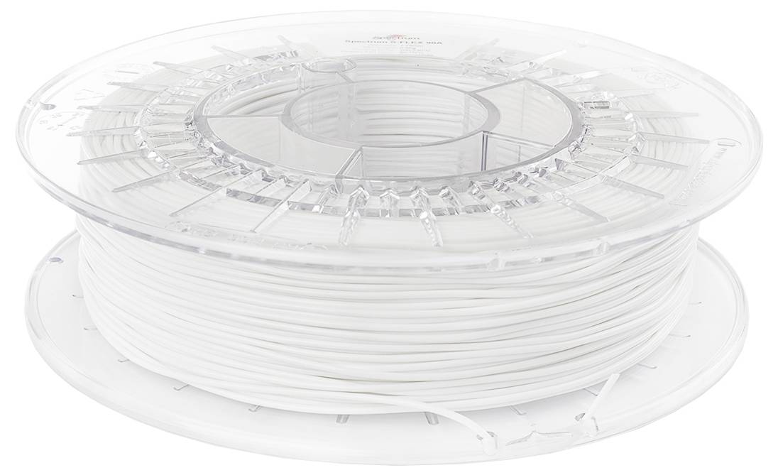 Spectrum Filaments 80521 S-Flex 98A Filament TPU flexibel 1.75 mm 500 g polar white, Polarweiß, Wei