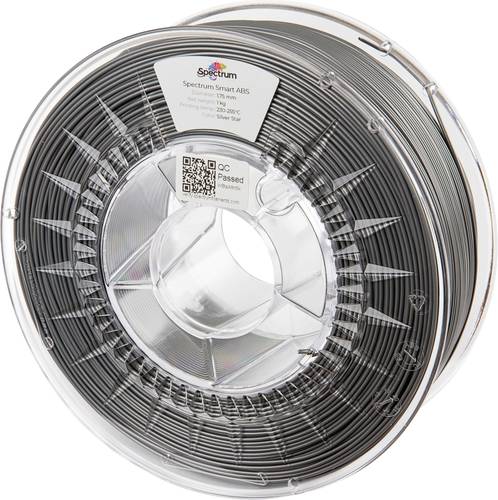 Spectrum Filaments 80095 smart ABS Filament ABS schlagfest 1.75 mm 1000 g silver star, Silber 1 St.