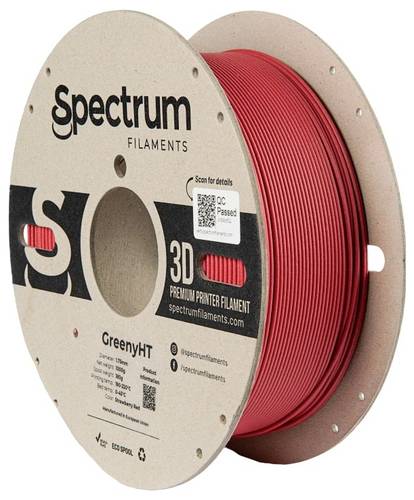 Spectrum Filaments 80702 GreenyHT Filament PLA hitzebeständig, hohe Steifigkeit, Matt 1.75 mm 1000