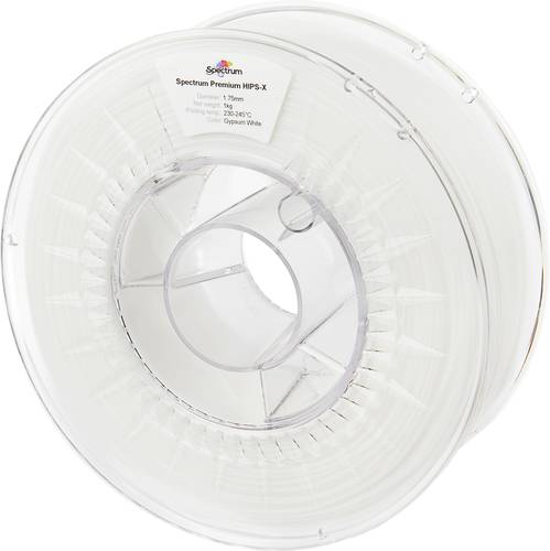 Spectrum Filaments 80075 HIPS-X GYPSUM WHITE Filament HIPS, Supportmaterial schlagfest, Matt, Leicht zu schleifen 1.75
