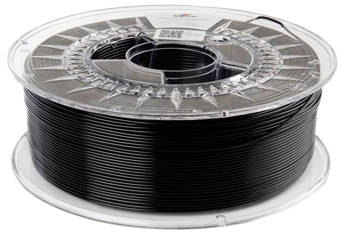 Spectrum Filaments 80056 PET-G Premium Filament PETG chemisch beständig, schlagfest 1.75mm 1000g Deep Black, Schwarz 1St.