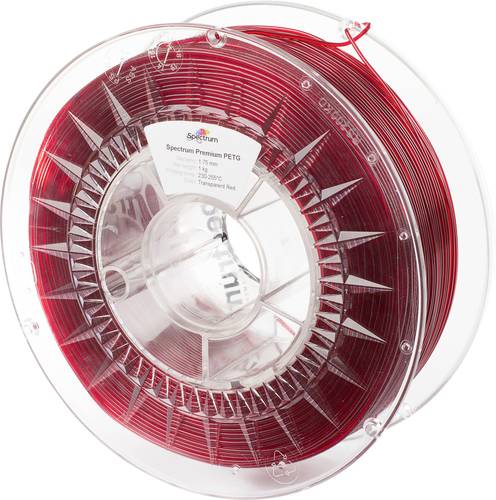 Spectrum Transparent red - Premium PET-G filament - 3D Drucker