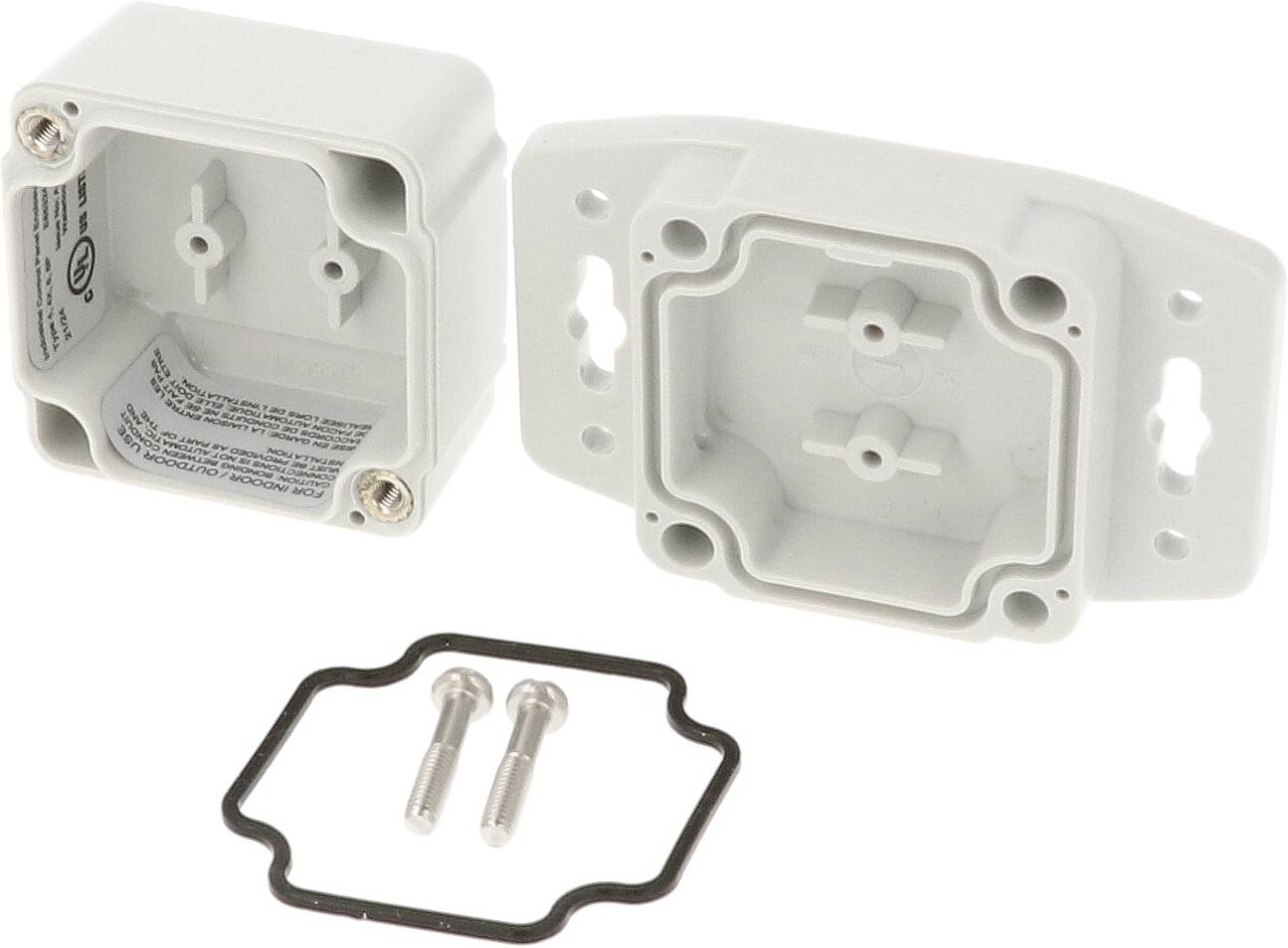 Hammond Electronics 1555A2F22GY Universal-Gehäuse 52 x 50 x 40 Polycarbonat Grau 1St.