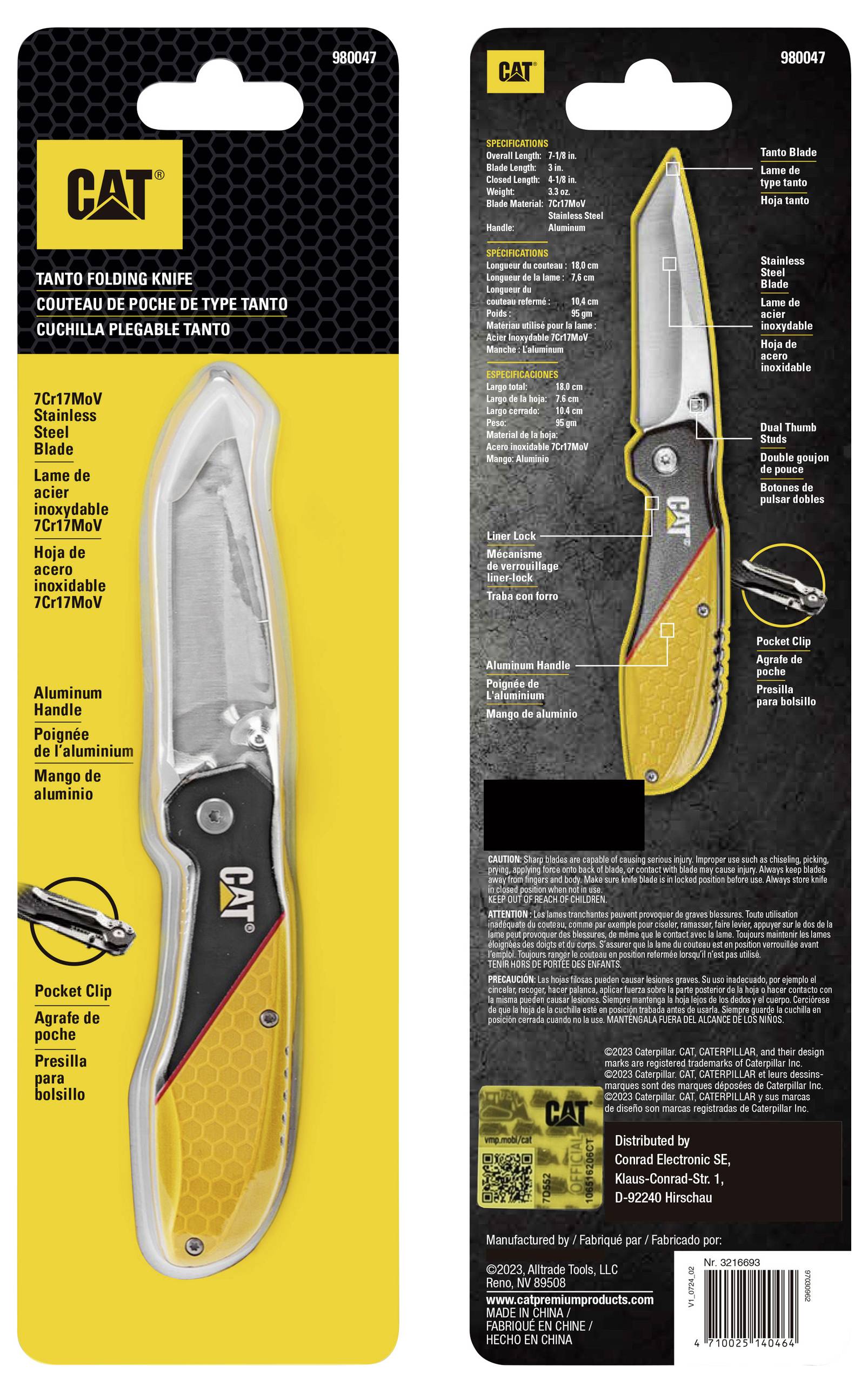 CAT 980047 Allzweckmesser Klingenlänge 75mm