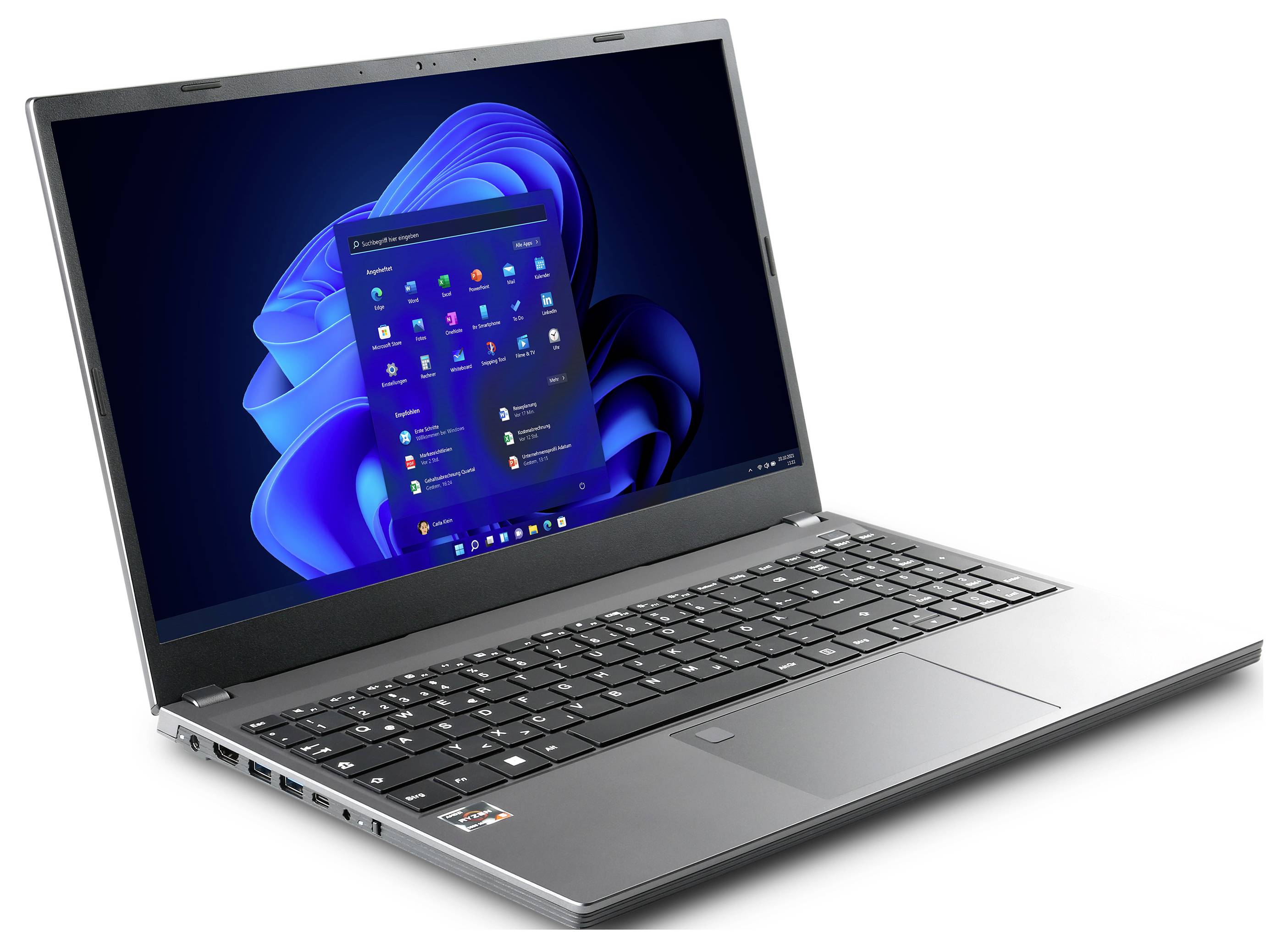 CSL Computer Notebook R'Evolve C15 5500U 38.1cm (15 Zoll) Full HD AMD Ryzen 5 5500U 32GB RAM 2TB SSD Deutsch, QWERTZ Grau 90613