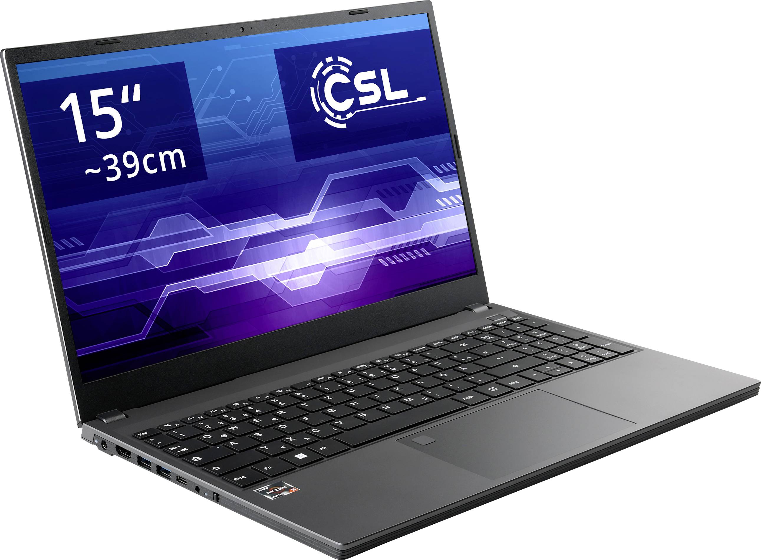 CSL Computer Notebook R'Evolve C15 5500U 38.1cm (15 Zoll) Full HD AMD Ryzen 5 5500U 32GB RAM 2TB SSD Deutsch, QWERTZ Grau 90615