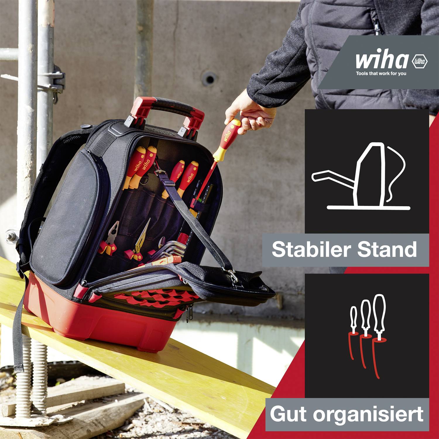 Wiha 45837 Werkzeugrucksack unbestückt (B x H x T) 385 x 530 x 260mm