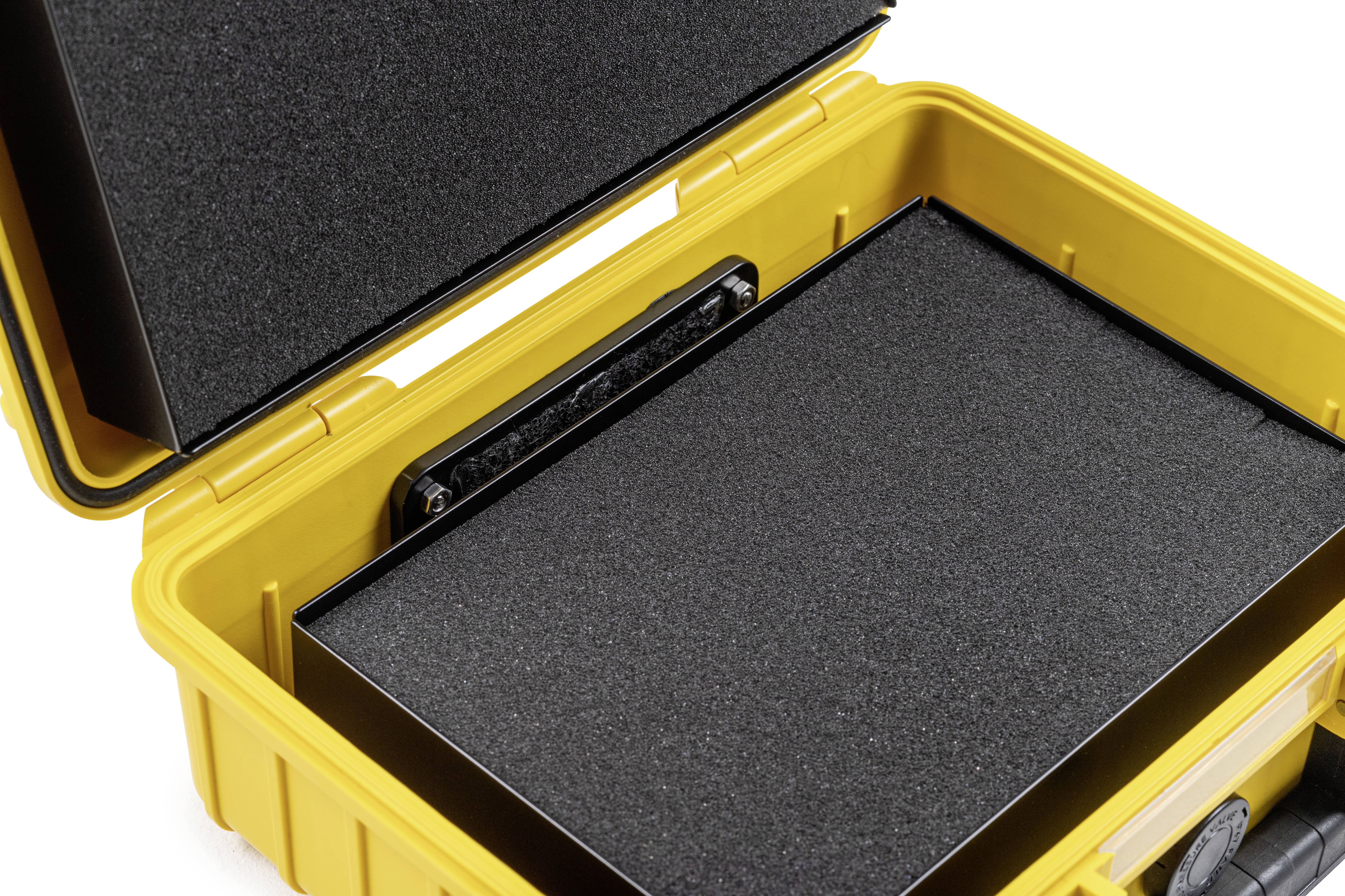 B & W International Akku-Transportkoffer BATTERY.CASE 908.08 (B x H x T) 270 x 215 x 105mm Gelb/Schwarz PP.41.Y.908