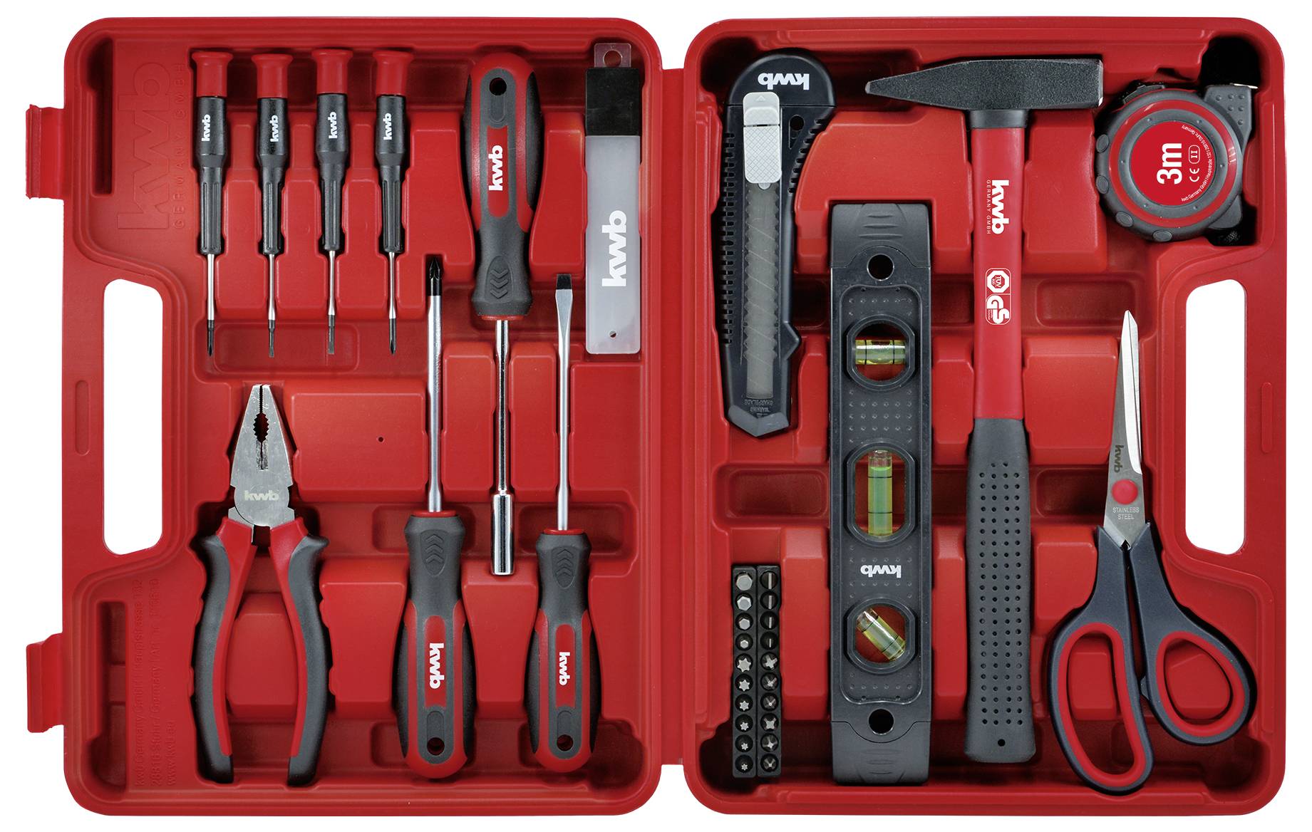 Kwb 370610 Werkzeugkoffer bestückt 35teilig (B x H x T) 31.5 x 24 x 8.3cm