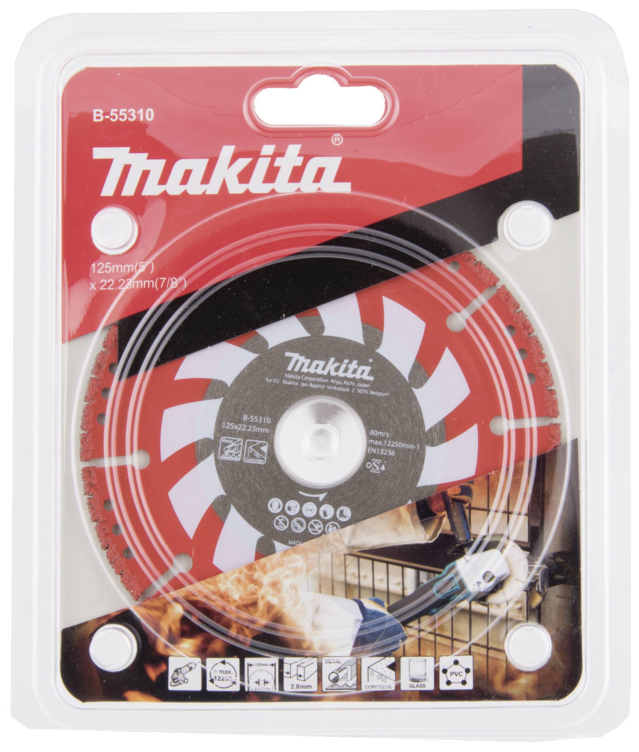 Makita Rescue B-55310 Diamanttrennscheibe 125mm 1 St. Metall, Beton, Harz, Glas, Kunststoff