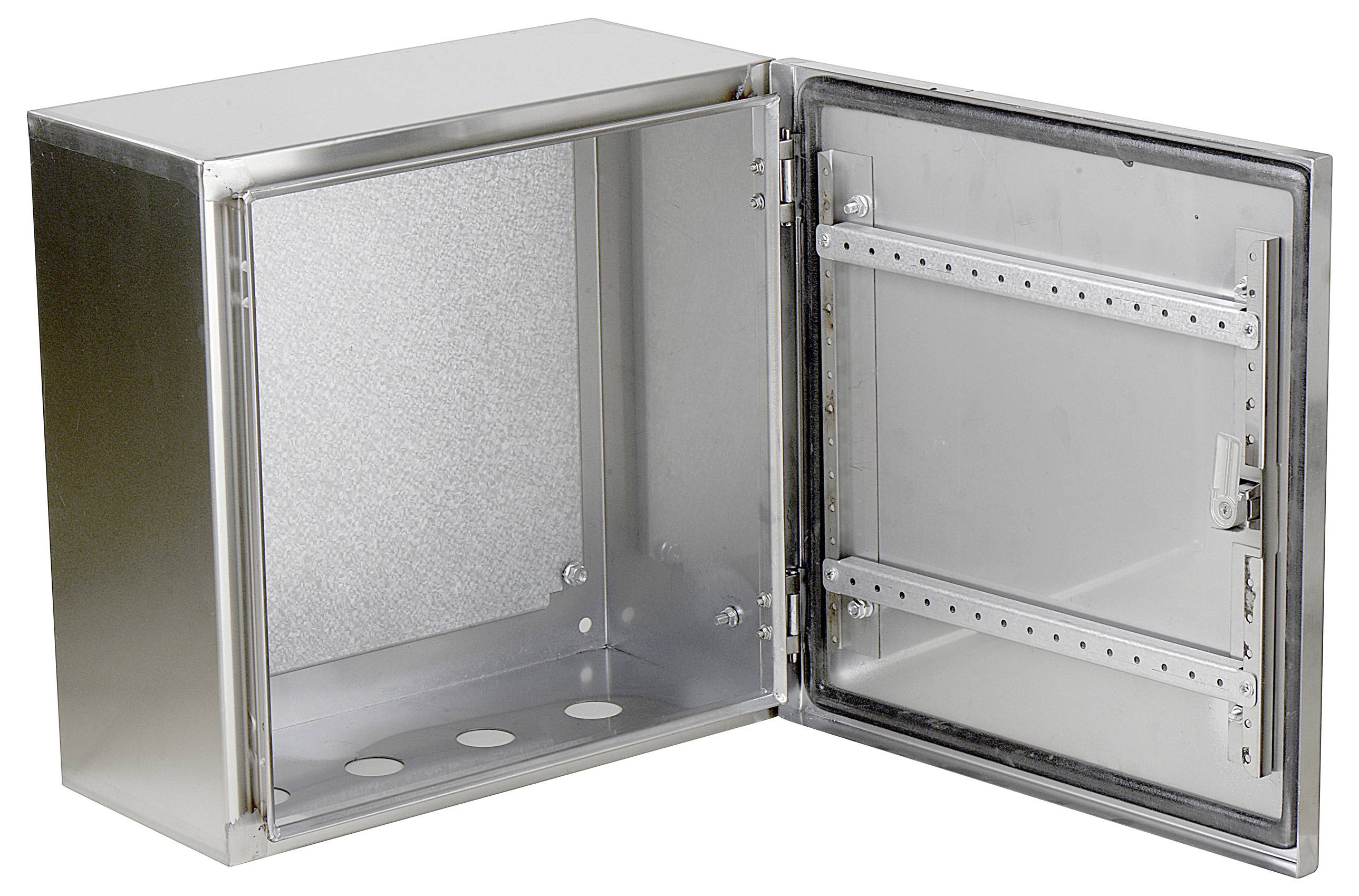 TRU COMPONENTS TC-SS404020 Schaltschrank 400 x 400 x 200 Edelstahl Lichtgrau 1St.