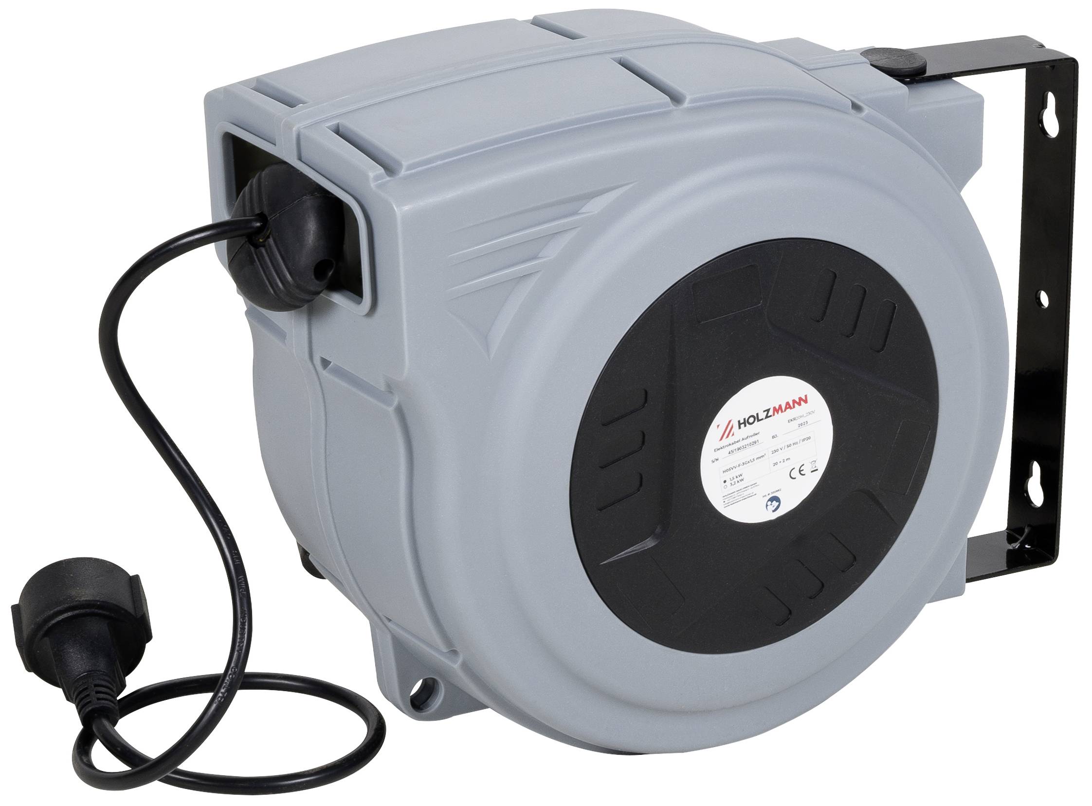 Holzmann Maschinen EKR20M_230V Kabelaufroller 22m Grau