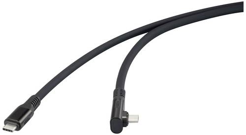 Renkforce USB-C® Kabel USB4® USB-C® Stecker 1.00 m Schwarz 8K UHD, magnetischer Stecker RF-6438138