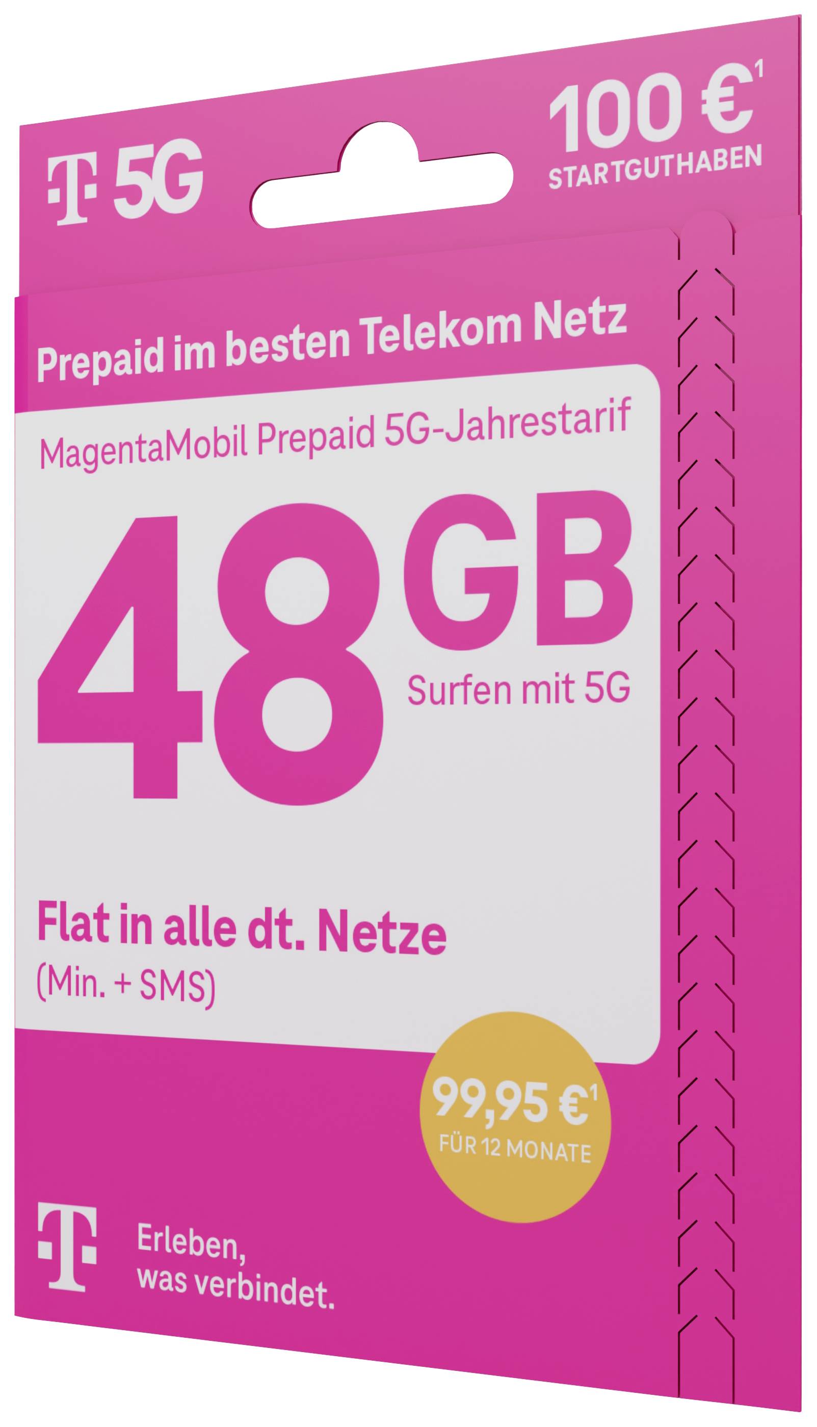 Telekom Magenta Mobil Jahrestarif Prepaid-Karte ohne Vertragsbindung