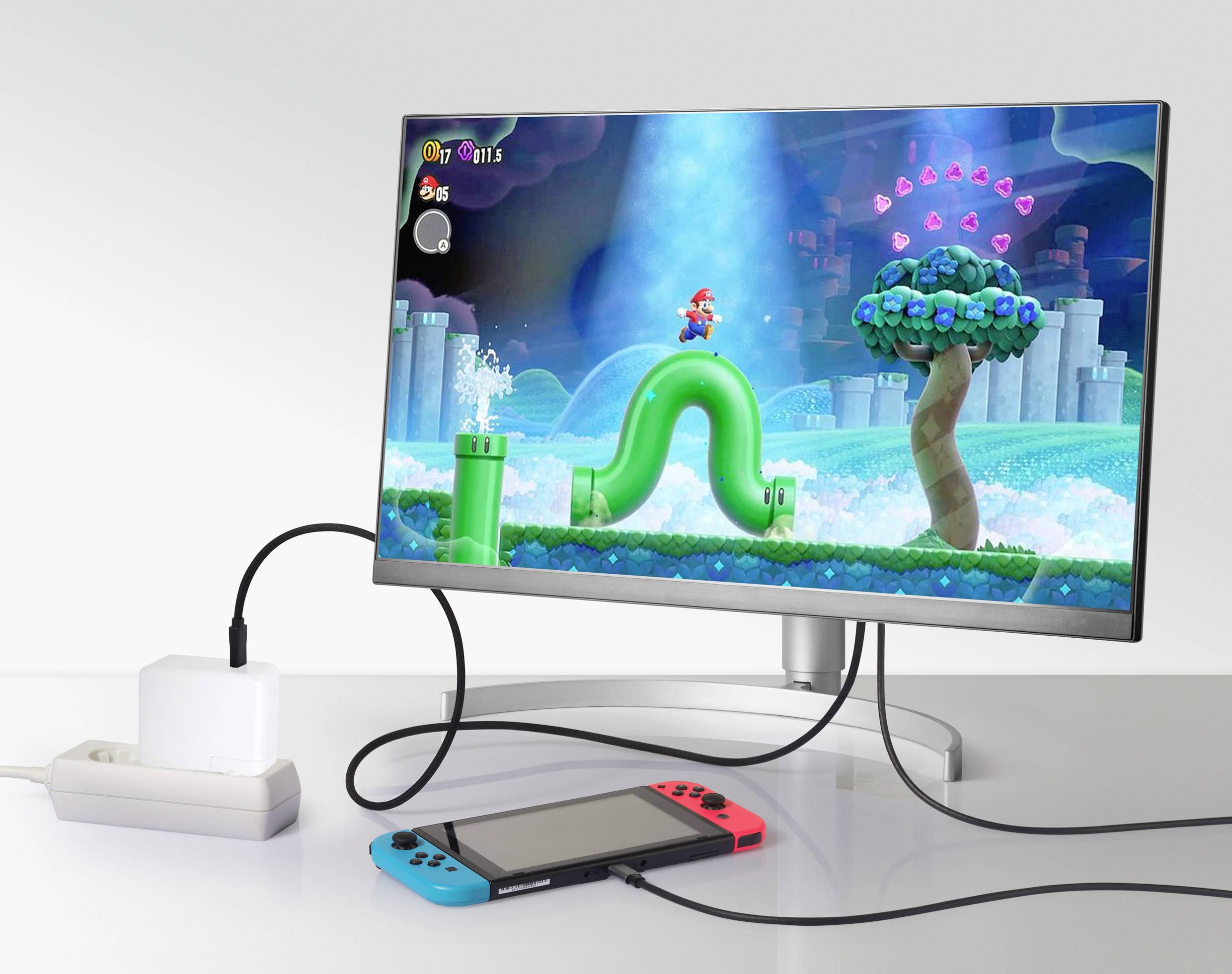 SpeaKa Professional USB-C® / HDMI Adapterkabel USB-C® Stecker, HDMI-A Stecker, USB-C® Buchse 2.00m Schwarz SP-12876348 4K UHD